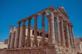 Marble columns in the Temple of Diana at Merida Royalty Free Stock Photo