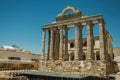 Marble columns in the Temple of Diana at Merida Royalty Free Stock Photo