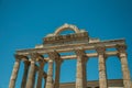 Marble columns in the Temple of Diana at Merida Royalty Free Stock Photo