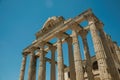 Marble columns in the Temple of Diana at Merida Royalty Free Stock Photo