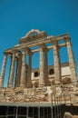 Marble columns in the Temple of Diana at Merida Royalty Free Stock Photo