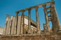 Marble columns in the Temple of Diana at Merida Royalty Free Stock Photo