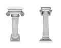 Marble columns two views