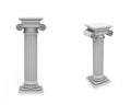 Marble columns two views