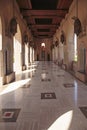 Marble corridor in Sultan Qaboos Grand Mosque, Muscat Oman Royalty Free Stock Photo