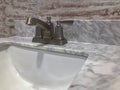 Marble countertop on bathroom vanity top Royalty Free Stock Photo
