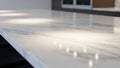 Marble countertop featuring a smooth, polished surface with subtle gray veining Royalty Free Stock Photo