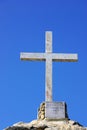 Marble cross at Penha church, Portugal. Royalty Free Stock Photo