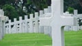 Marble Crosses on a Cemetery