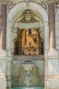 Marble details of the Aqua Paola fountain in Rome, Italy Royalty Free Stock Photo