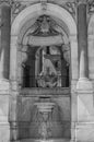 Marble details of the Aqua Paola fountain in Rome, Italy Royalty Free Stock Photo