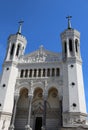 church of Notre Dame de Fourviere in Lyon in France Royalty Free Stock Photo