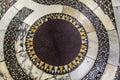 Marble floor decorated with mosaics in a church in Rome, Italy Royalty Free Stock Photo