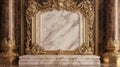 Marble floor with an ornate gold frame showcasing intricate designs and patterns Royalty Free Stock Photo