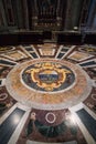 Marble floor in St Peter Basilica in Vatican Royalty Free Stock Photo