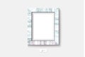 Marble frame isolated on white background. Vector illustration. Wall marble frame mock-up Royalty Free Stock Photo