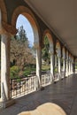 The marble gallery with columns