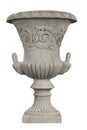 Marble garden urn isolated Royalty Free Stock Photo