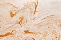 Marble golden, orange and white raster texture. Mineral stone macro surface. Color liquid flow, fluid effect wallpaper