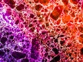 marble granite red purple colorful explosion of dimension inside Royalty Free Stock Photo