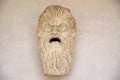 Marble head scuplture in the baths of Diocletian Thermae Diocletiani in Rome