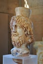 Marble head of Serapis - Ancient Corinth museum, Greece