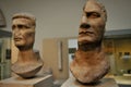 Marble head from a statue of Julius Caesar and Claudius at the Bristish Museum in London, England