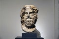 Marble head of Zeus Ammon at Metropolitan Museum of Art NYC