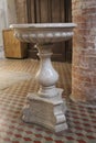 Marble holy water font for blessing and Christian religion