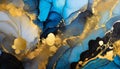 Marble ink abstract art from exquisite original painting for abstract background, Generative AI.