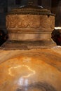 Marble jar at Hagia Sophia, Istanbul, Turkey Royalty Free Stock Photo