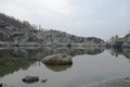 Marble lake with reflection at ajodhya hill, purulia