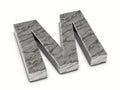 Marble letter M