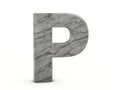 Marble letter P