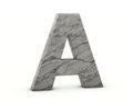 Marble letter A