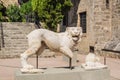 The Marble Lion is a historical Ancient Greek artifact of the Archaeological Museum. Rhodes, Greece