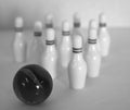 Marble and Miniature Bowling Pins