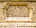 Marble monument niche for inscriptions memorial plaque. Mockup