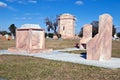 Marble Monuments in Cemetery