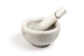 Marble mortar and pestle Royalty Free Stock Photo