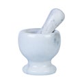 Marble mortar and pestle. Royalty Free Stock Photo