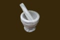 Marble mortar with a pestle Royalty Free Stock Photo