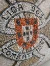 Mosaic coat of arms in a military museum in Lisbon, Portugal