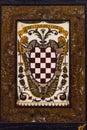 Marble mosaic coat of arms of Pistoia