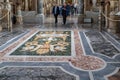 Marble mosaic floors in the Vatican Museums