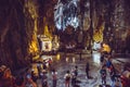 Marble mountains cave : Buddhist pagoda in Huyen Khong cave on Marble Mountain at Da Nang city, Vietnam. Da Nang is biggest city