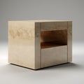 Marble Night Stand In The Style Of Alberto Burri