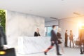 Marble office, reception, people