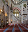 Marble ornate minbar Platform and niche, Suleymaniye Mosque, Istanbul, Turkey Royalty Free Stock Photo