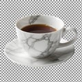 Marble Patterned Coffee Cup with Saucer Royalty Free Stock Photo